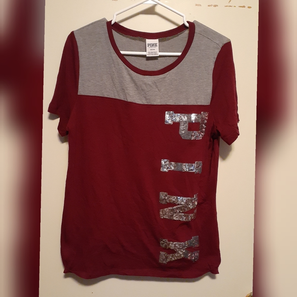3/30 Maroon PINK VS T - Shirt
